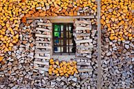A pile of wood with a window by Christa Kramer thumbnail