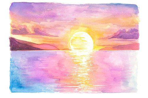 Großer Sonnenuntergang in der Magens Bay auf den US-Jungferninseln