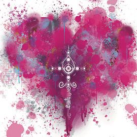 Intune - Heart Painting van Tessa Smits Art