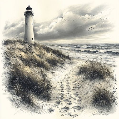 Lighthouse of sketch