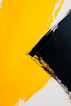 Aplats de couleur jaune et noir - Dynamique sur Poster Art Shop