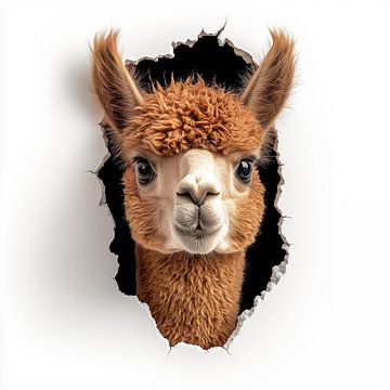 Alpaca uit de muur van TheXclusive Art