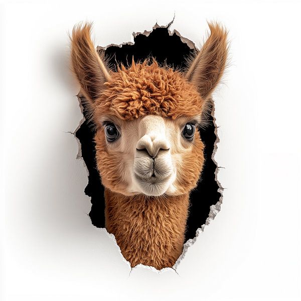 Alpaca uit de muur van TheXclusive Art