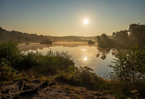 Uitzicht bij zonsopkomst over het Voorste Goorven