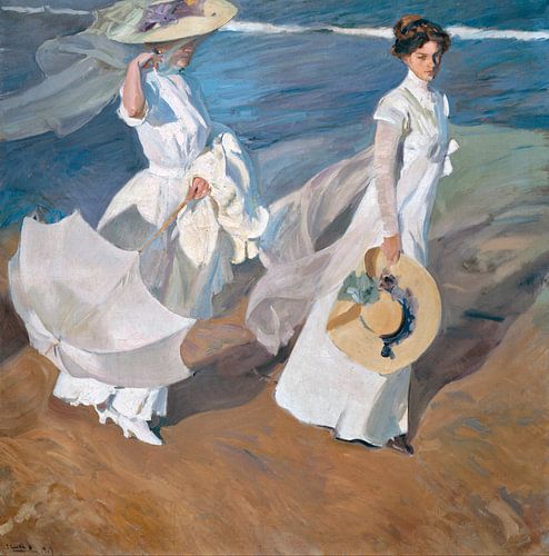 Wandelen langs de kust, Joaquín Sorolla y Bastida