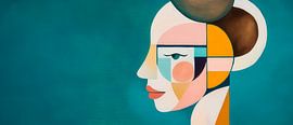 Abstract portrait of a woman by Poster Art Shop