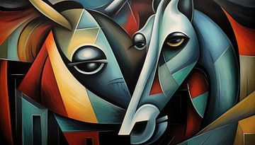 Chevalets abstraits cubisme panorama sur TheXclusive Art