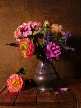 Stilleven met bloemen van Odette Kleeblatt