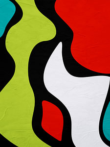 Colorful geometric organic abstract art