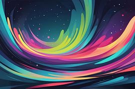 abstract background aurora rainbow by hisam colours
