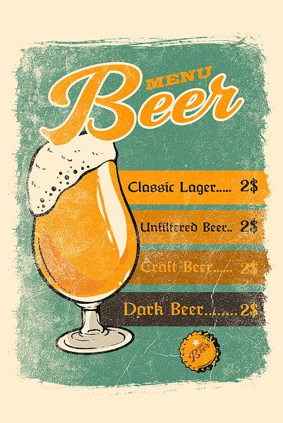 Oldschool Lager Beer Sign by ColorDreamer