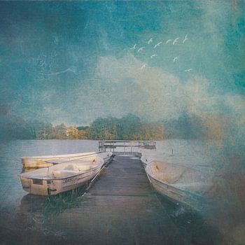 Trois bateaux au ponton