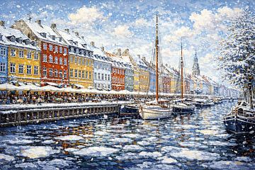 Copenhagen in Denmark, an impressionist painting. by Gallery Hoppenbrouwers