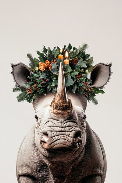 Nashorn Kranz von Poster Art Shop