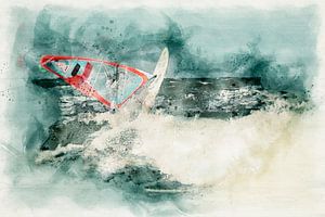 Surfer springt in die Luft