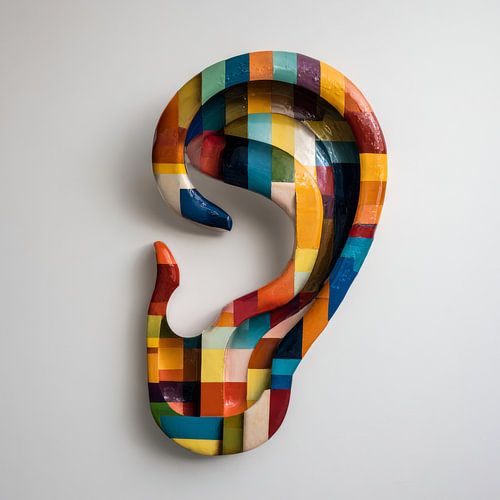 Mosaic Ear Sculpture
