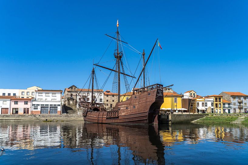 16th century caravel in Vila do Conde, Portugal by Peter Schickert