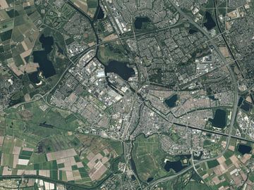 Luchtfoto van Den Bosch van Maps Are Art