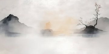 ZEN Kunst schilderij: Serene ochtendmist van Studio Pieternel