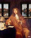 Anthonie van Leeuwenhoek met Vermeer Gezicht op Delft van Miauw webshop thumbnail