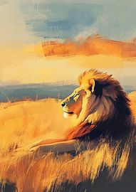 Lion poster art print