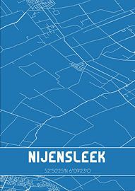 Blaupause | Karte | Nijensleek (Drenthe) von Ortsdrucke