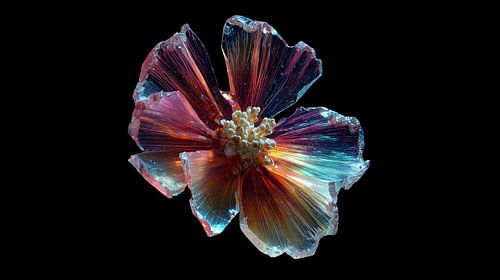 Panoramic view of a glass flower explosion