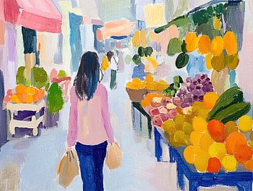 Marktdag | Drukte op de Fruitmarkt van De Mooiste Kunst