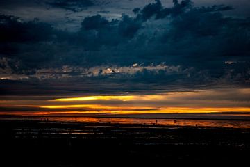 Coucher de soleil sur les vasières