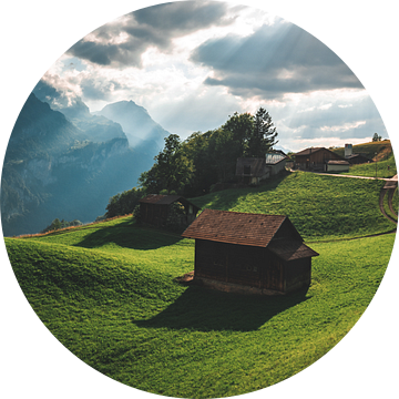 Magische Zonnestralen in de Zwitserse Alpen van elma maaskant