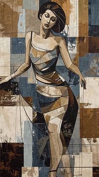 Expressief figuratief en semi abstract - danseres