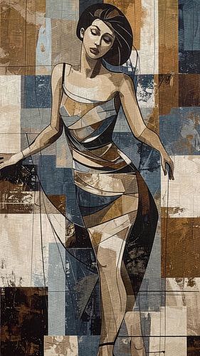Expressief figuratief en semi abstract - danseres