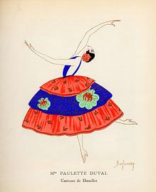 Art Nouveau, Couverture de magazine vintage Gazette Bon Ton, 1920 sur Martin Stevens