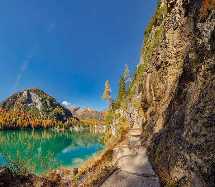 Pragser Wildsee - Pragser Wildsee, Prags, Südtirol - Alto Adige - Trentino, Italien von Rene van der Meer