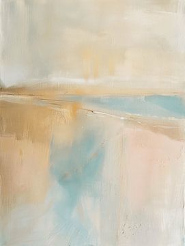 Minimalisme, modern abstract in pastelkleuren van Japandi Art Studio