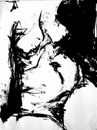 Poserend vrouwelijk naaktmodel