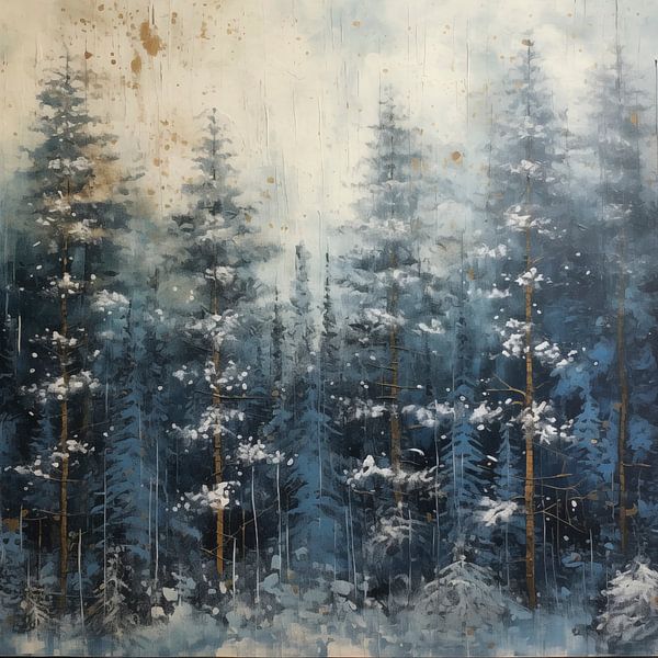 Grungy Dennenbomen van Whale & Sons