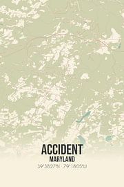 Vintage map of Accident (Maryland), USA. by Prints of Place