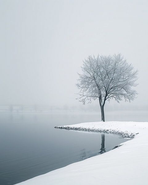 Frostiger Baumtraum von fernlichtsicht