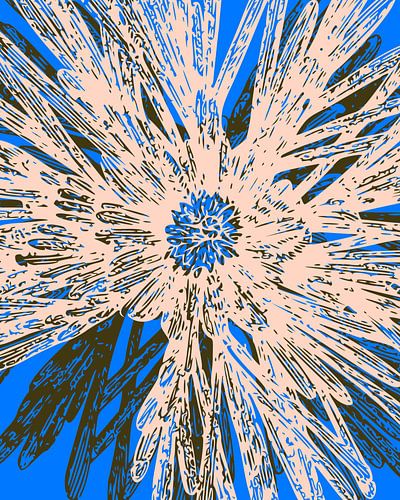 Scandinavische zomerbloemen Japandi Love VII