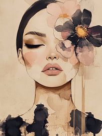 Modern and abstract portrait by Carla Van Iersel