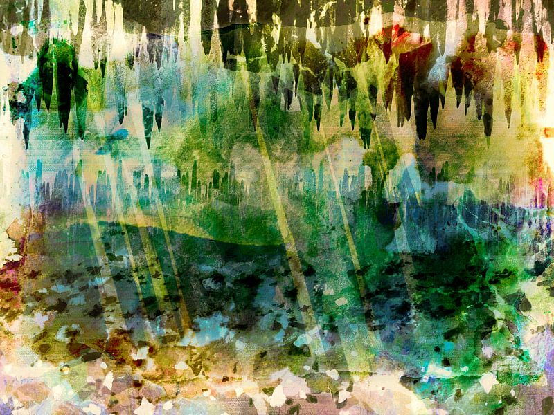 Farbenfroher Regenwald von FRESH Fine Art