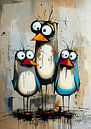 Familie Vogel von Blickfänger Gemälde Miniaturansicht