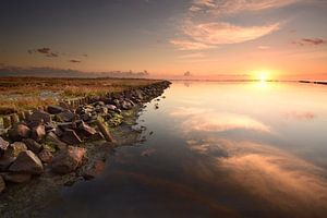 De Schorren Texel bei Sonnenaufgang von John Leeninga