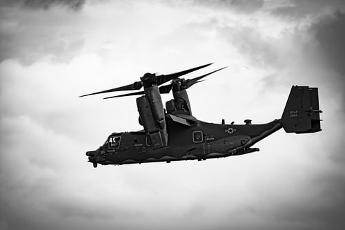 Bell Boeing V-22 Osprey en noir et blanc