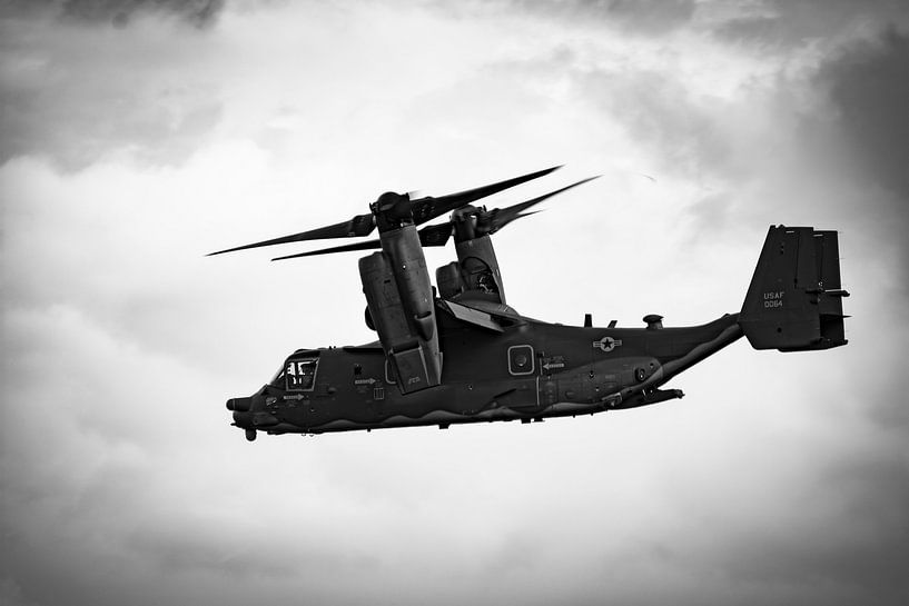 Bell Boeing V-22 Osprey in zwart- wit van Robbert De Reus