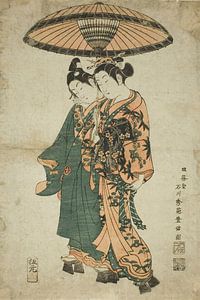 Ishikawa Toyonobu - The Actors Sanogawa Ichimatsu I and Segawa...