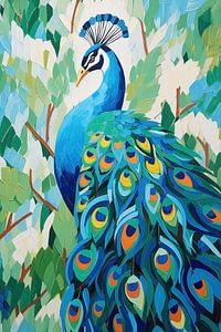 Bunter Pfau