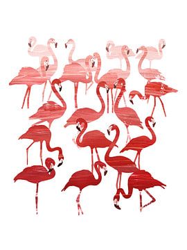 Flamingo Familie van Goed Blauw