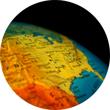 Globe Close-up van World Maps